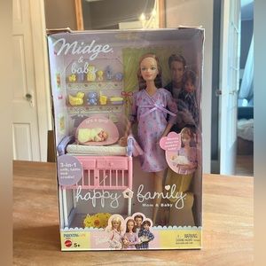 NIB RARE Barbie Midge and baby doll